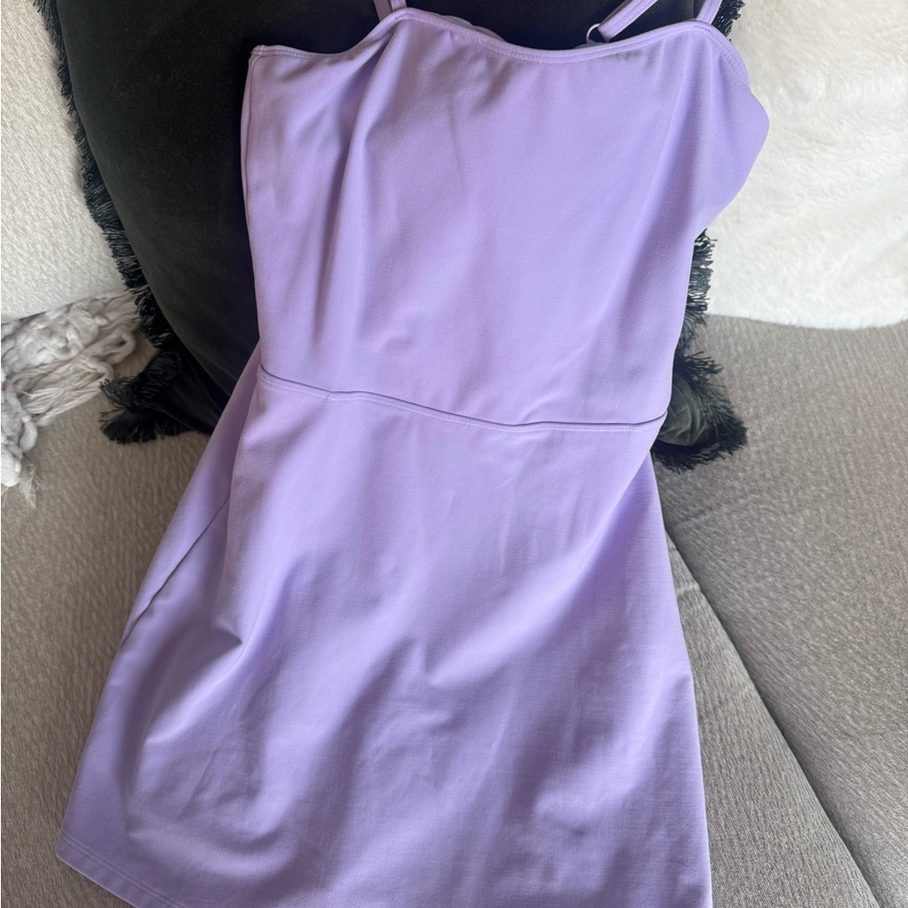 ALO Yoga Lilac Mini Dress with Spaghetti Straps